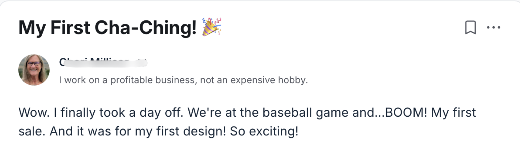 Holly — First Six Sale Day