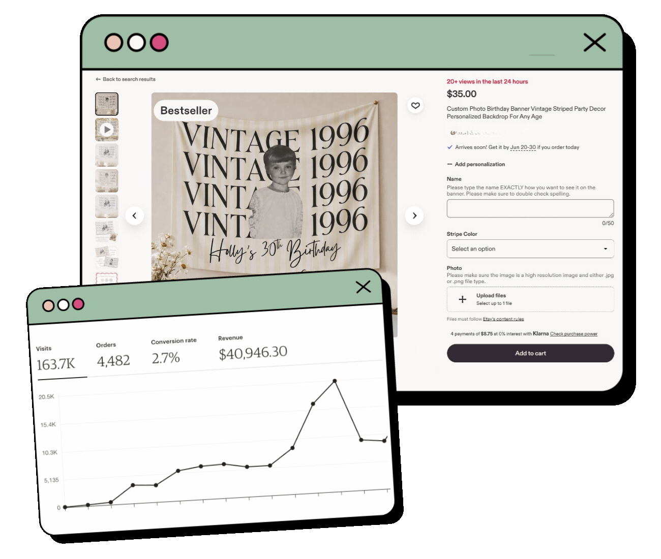 The Listing Lab in action inside Etsy