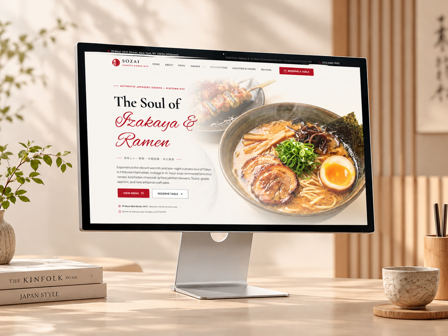 japanese restaurant landing page, Funnels