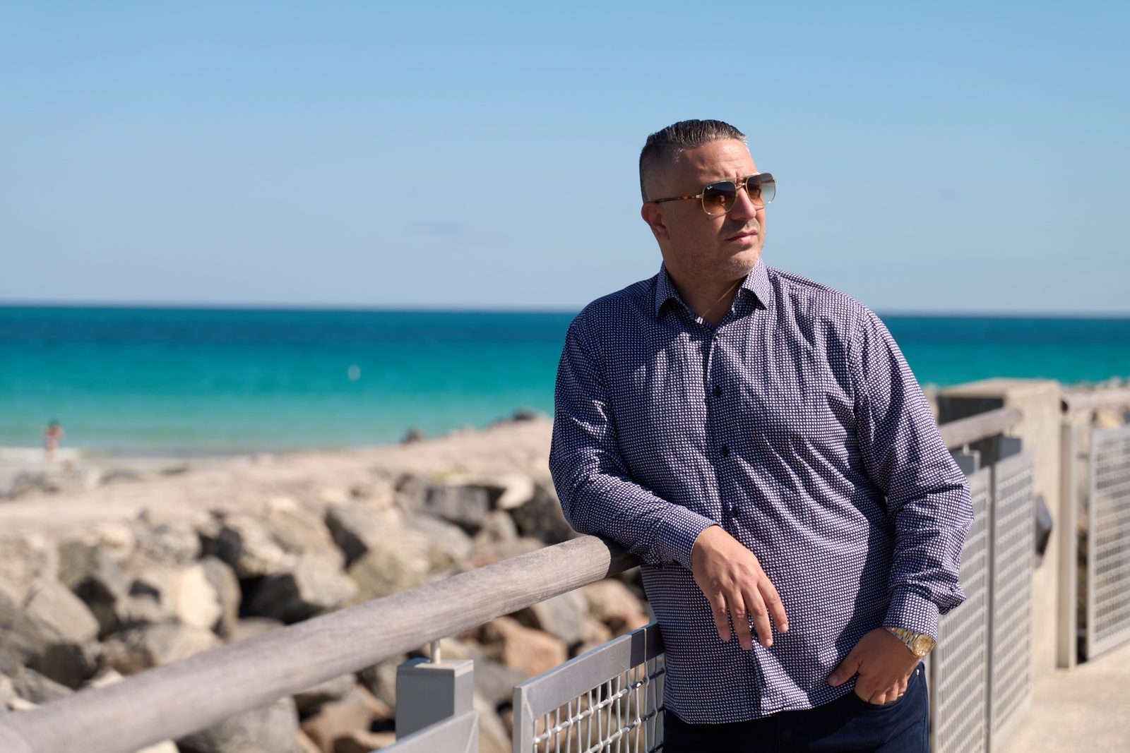 Alain Tapiero on the oceanfront, South Florida