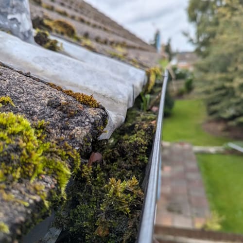 Before Gutter Cleaning Wirral