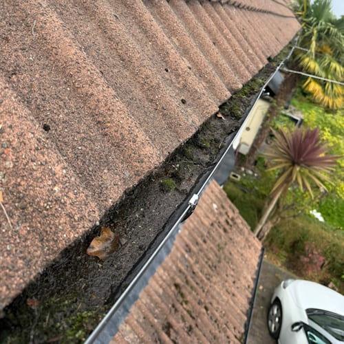 Before Gutter Cleaning Wirral