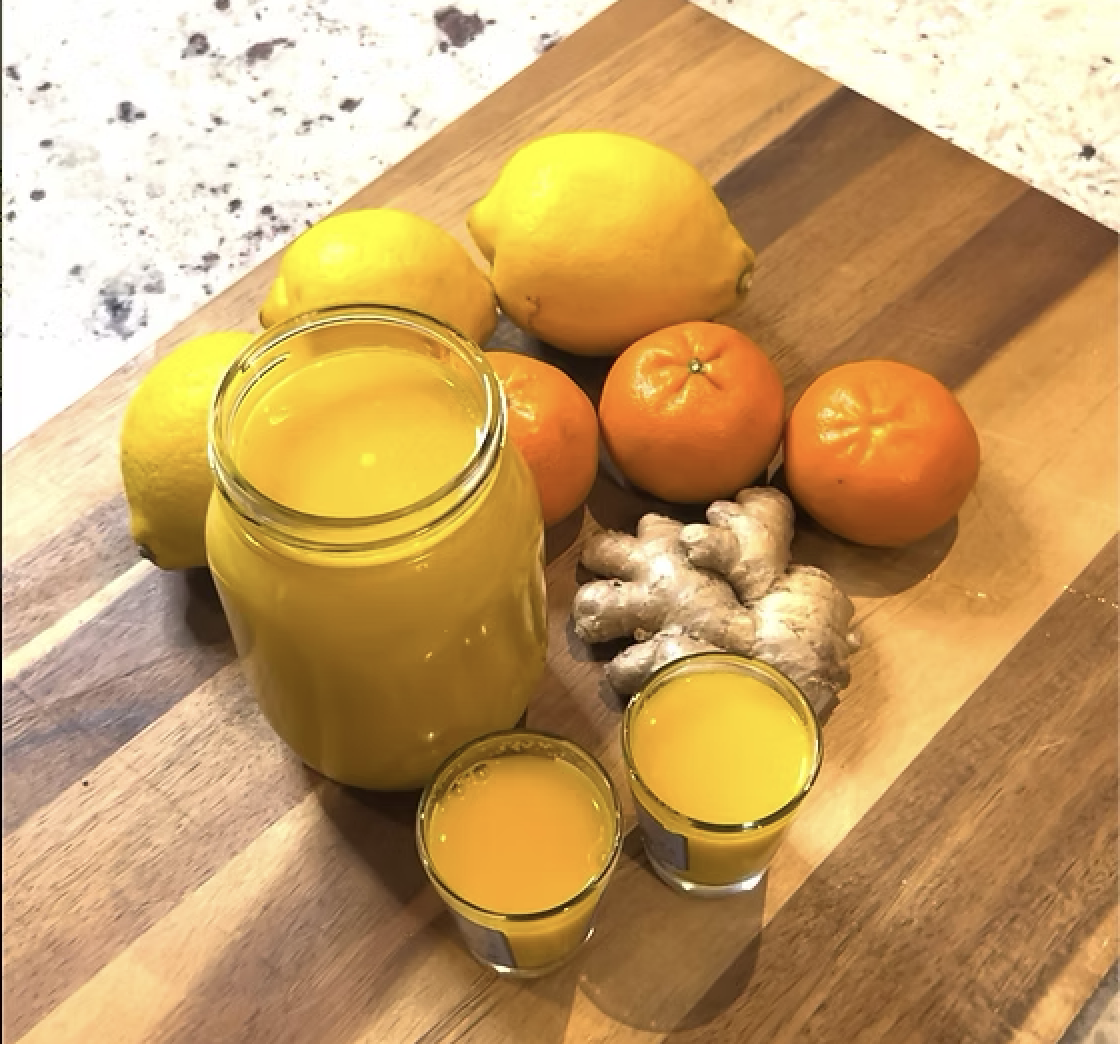 ginger shot ingredients on a cutting board ginger shot ingredients on a cutting board