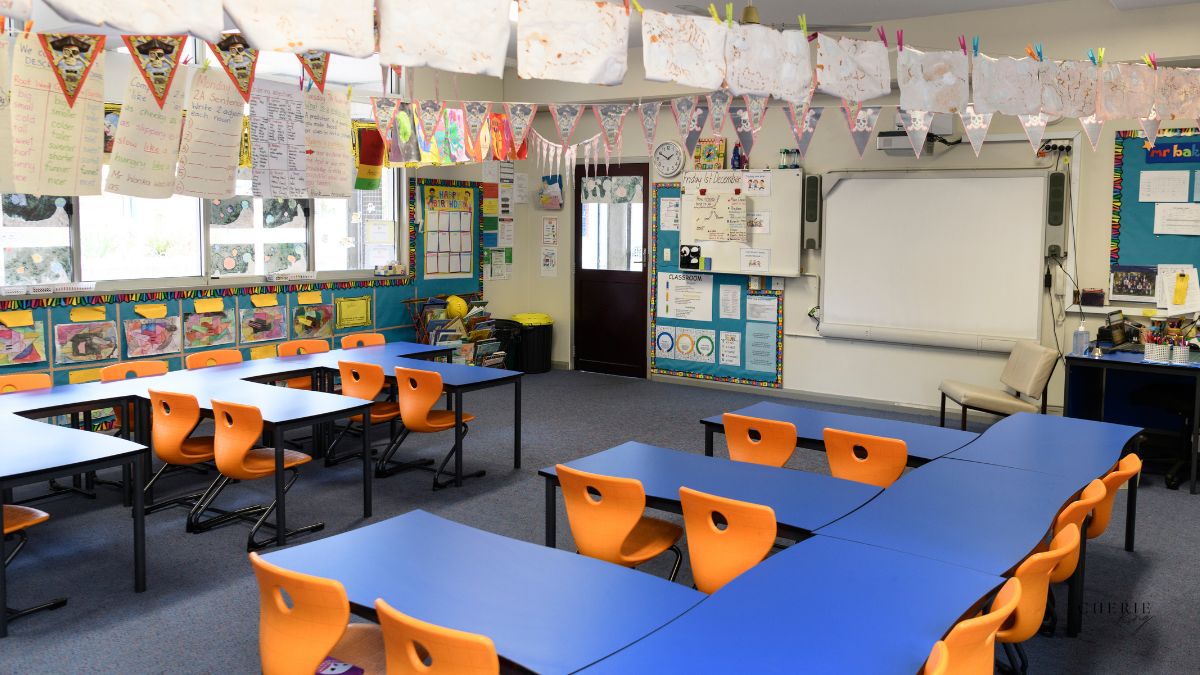 A calm, engaging classroom scene in an Australian school. A calm, engaging classroom scene in an Australian school.