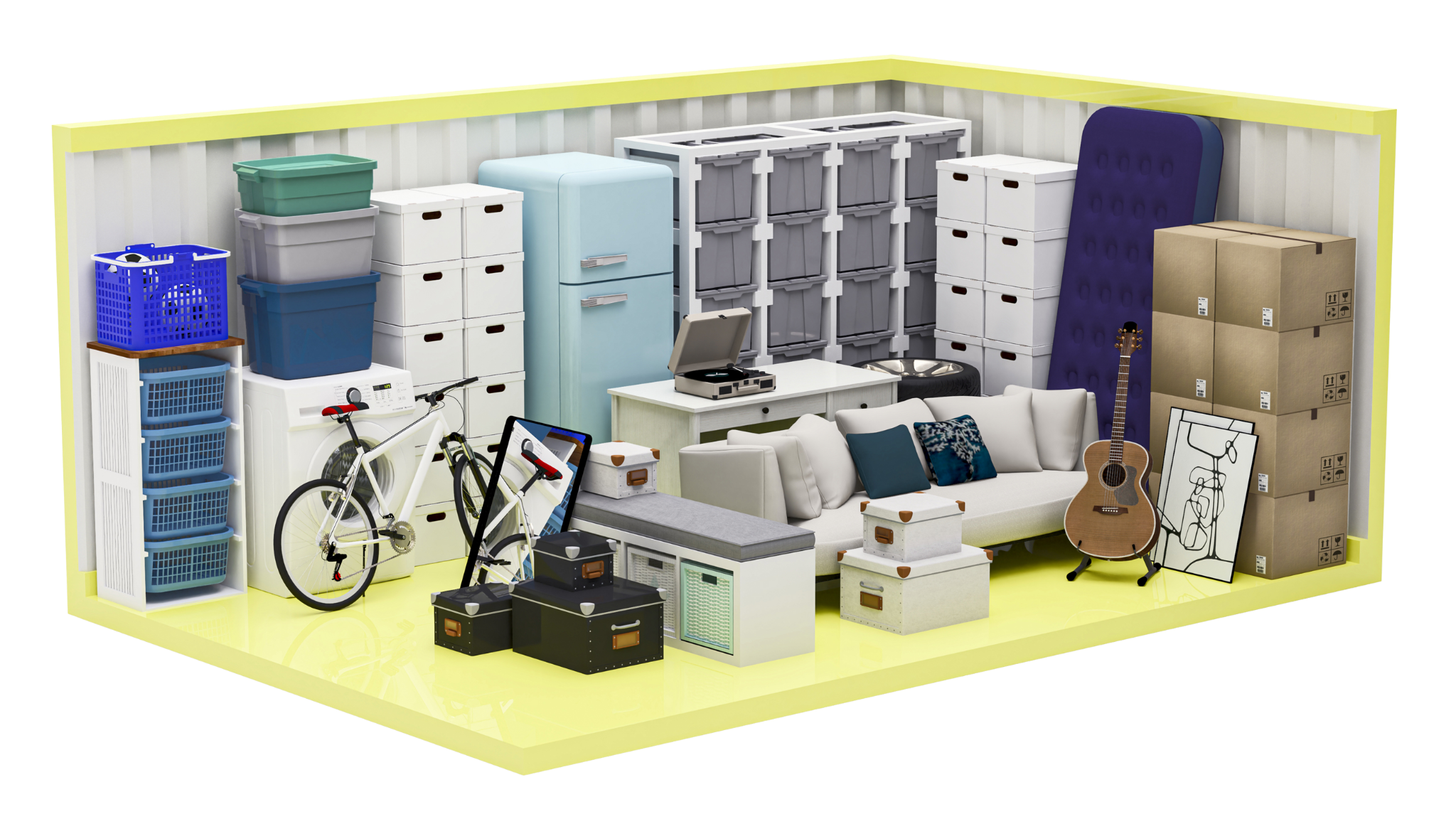 Custom 3D Storage Unit Render