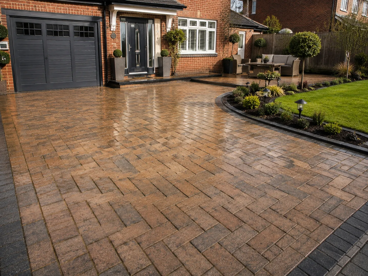 Exterior cleaning of a patio surface by SP Outdoor Solutions