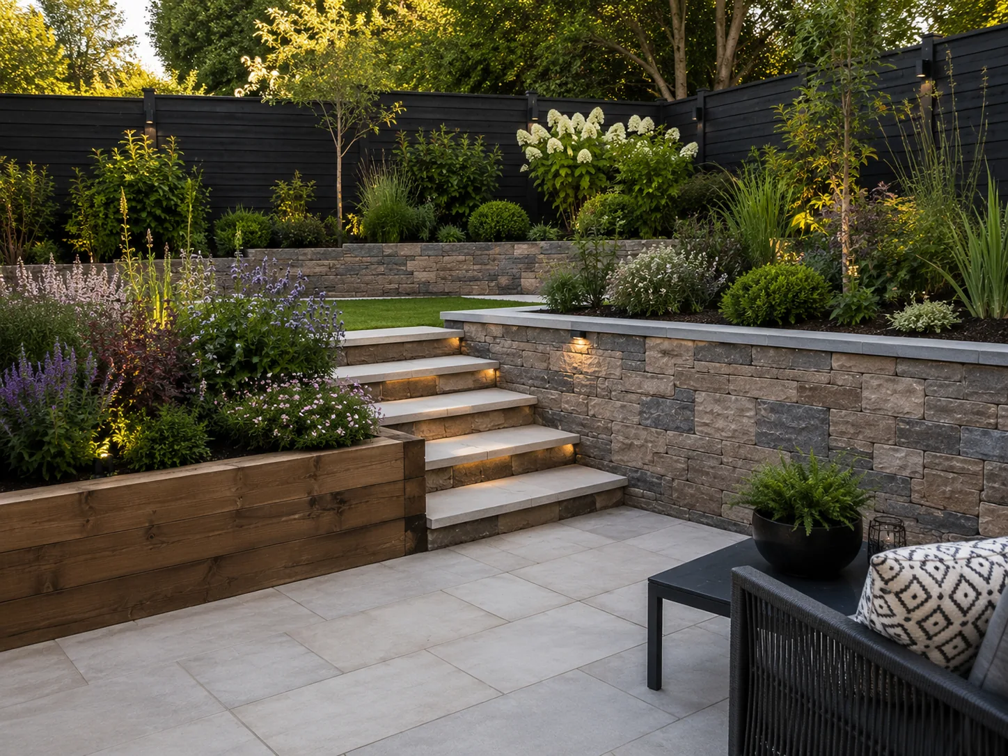 Bespoke raised planters built by SP Outdoor Solutions in County Durham