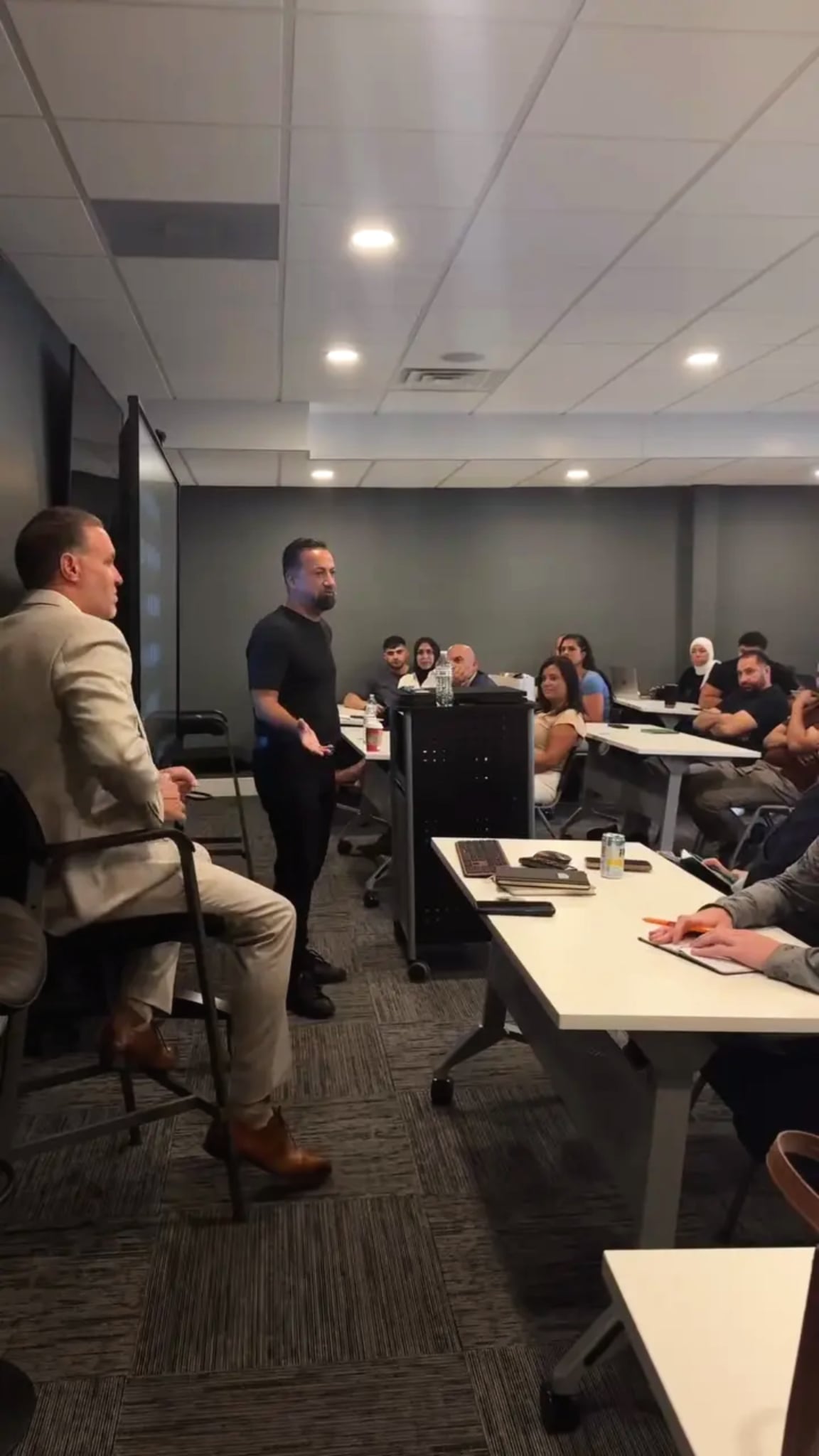 Chadi Bazzi teaching a room of agents