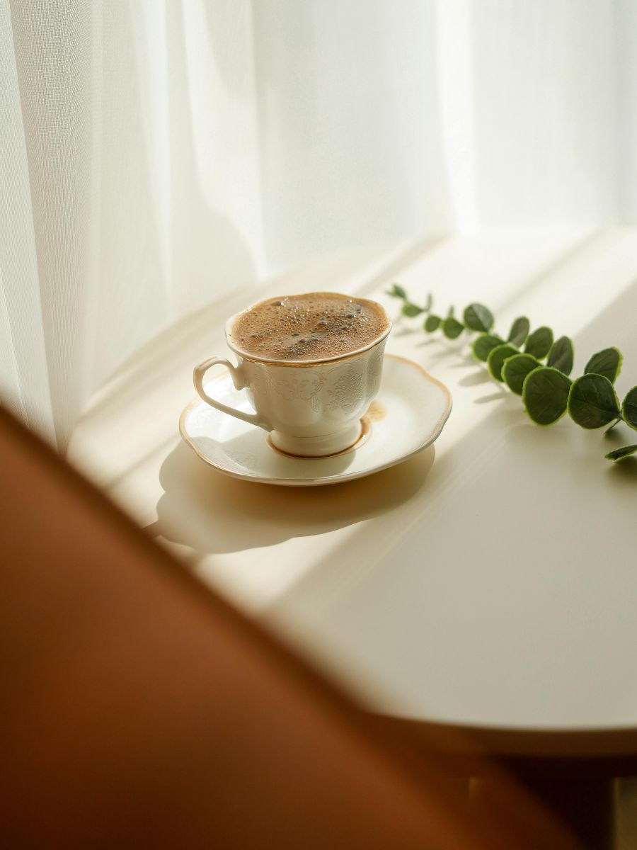 morning coffee supporting healthy daily habits and intentional routine