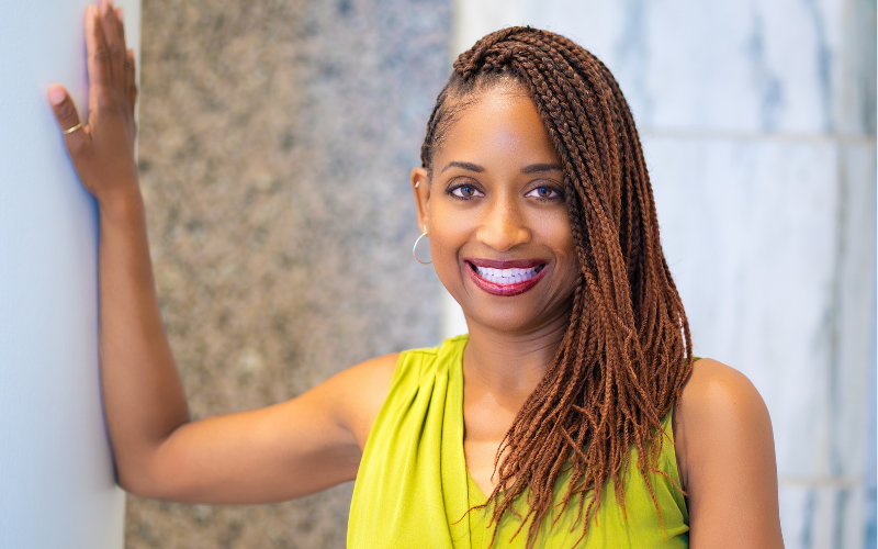 Leslie Sims Palmore smiling in a professional portrait, reflecting personal growth, encouragement, and intentional living.