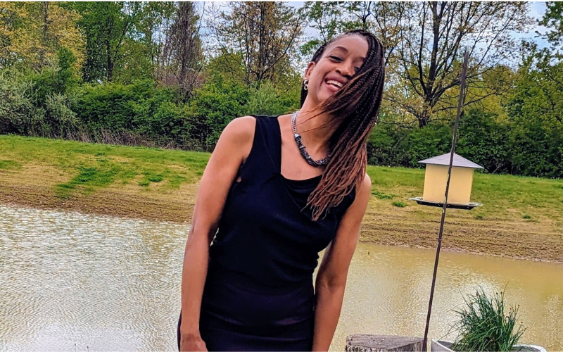 Leslie Sims Palmore smiling outdoors near a pond, reflecting renewal, hope, and the opportunity to begin again with intention. Leslie Sims Palmore smiling outdoors near a pond, reflecting renewal, hope, and the opportunity to begin again with intention.
