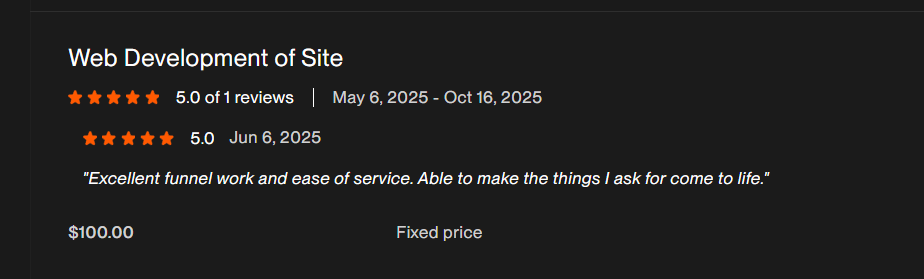 Client review screenshot