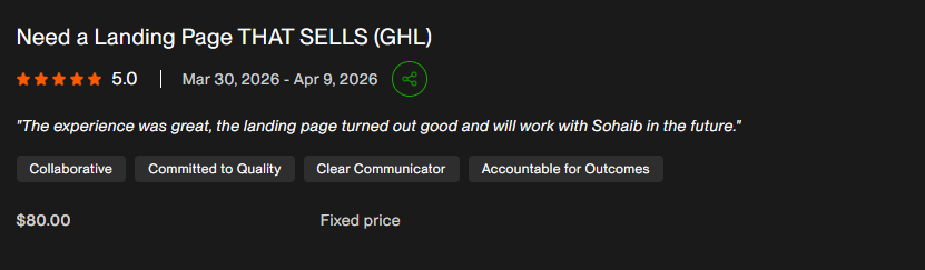 Client review screenshot