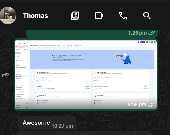 Client review screenshot