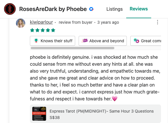 Carousell (Singapore) reviews for RosesAreDark