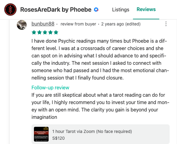 Carousell (Singapore) reviews for RosesAreDark