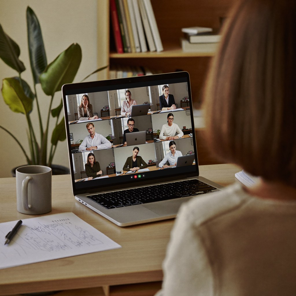 Participant attending online training