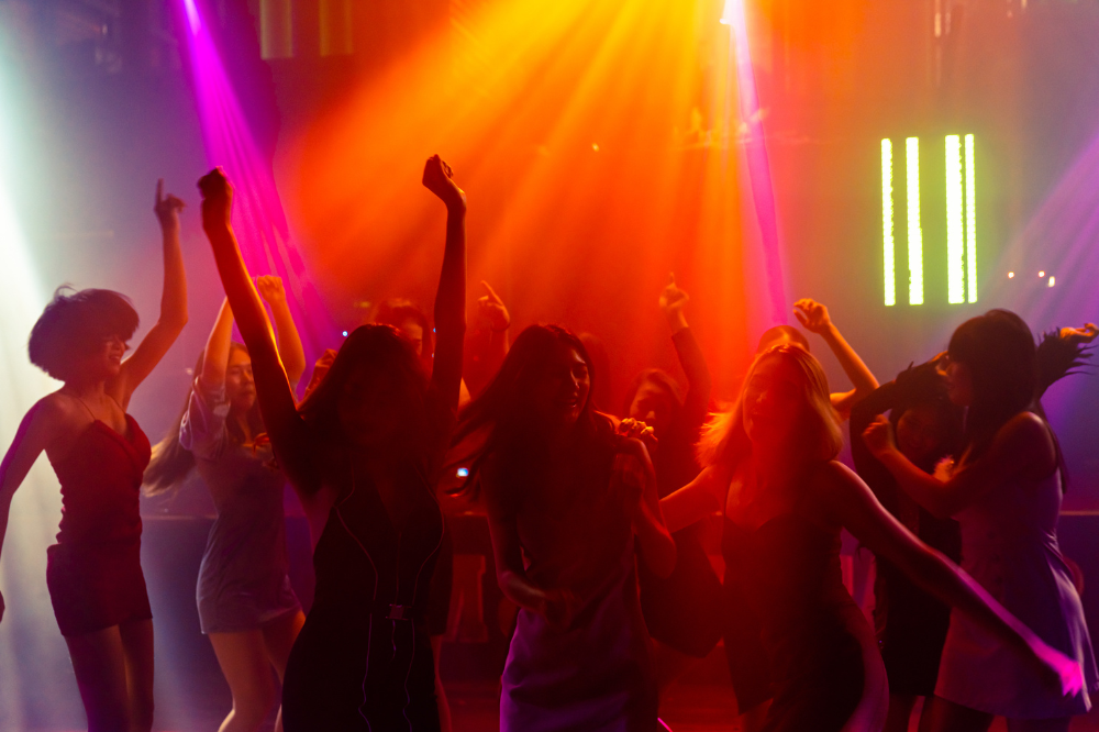 High-energy homecoming school event dance floor
