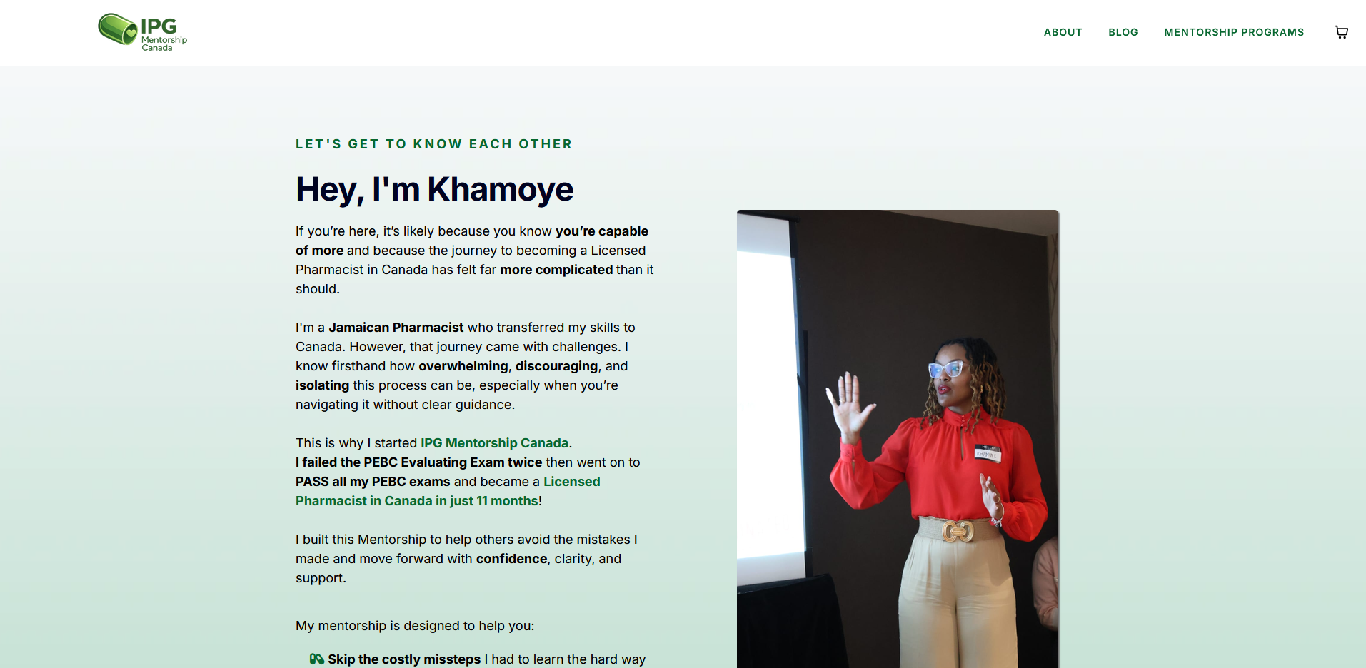 Khamoye Williams website screenshot