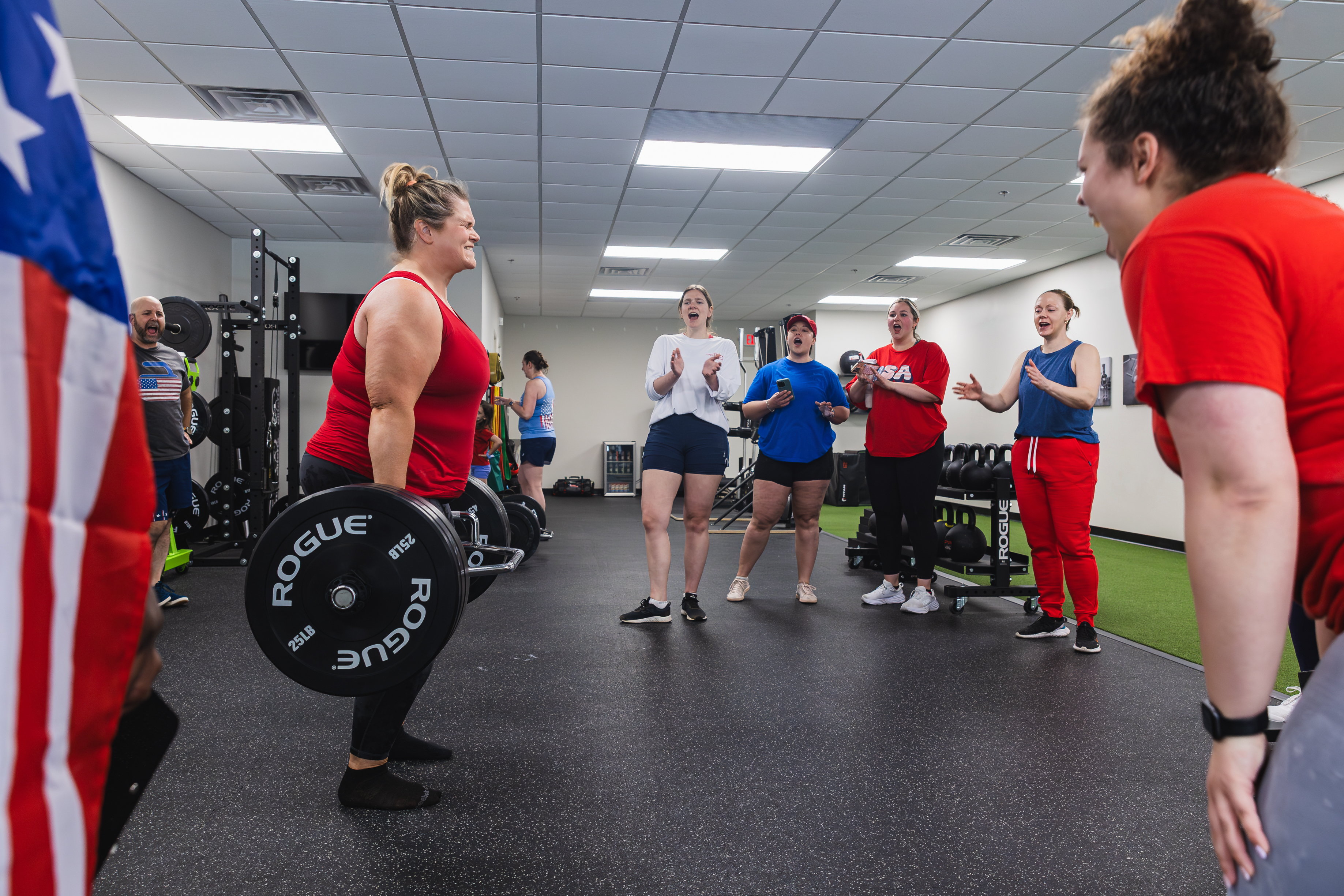 Training inside the Farmington, CT gym