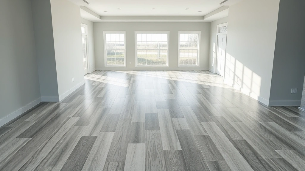 Flooring installation in a residential living room in Oswego, IL.
