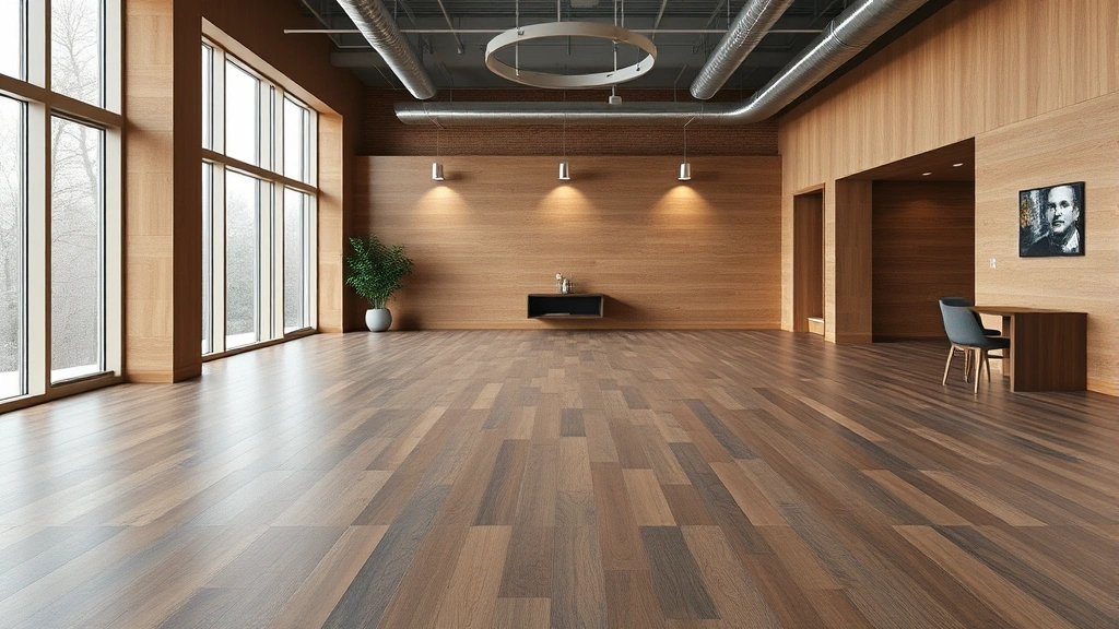 Flooring installation in a modern living room in West Chicago, IL.