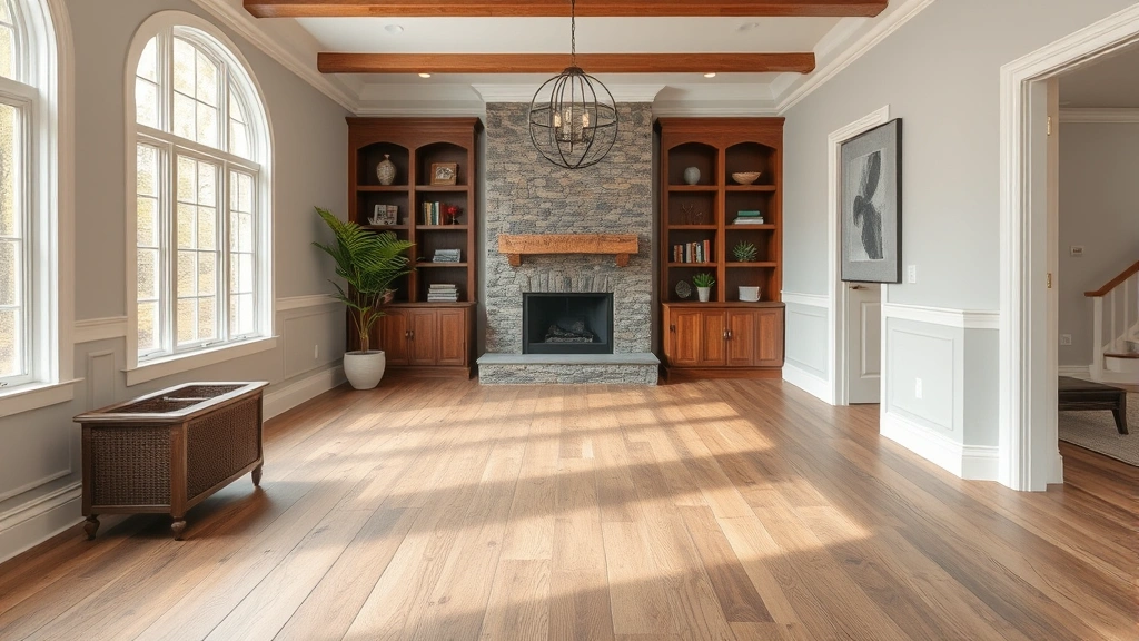 Flooring installation project in Sugar Grove, IL showcasing hardwood and carpet options.
