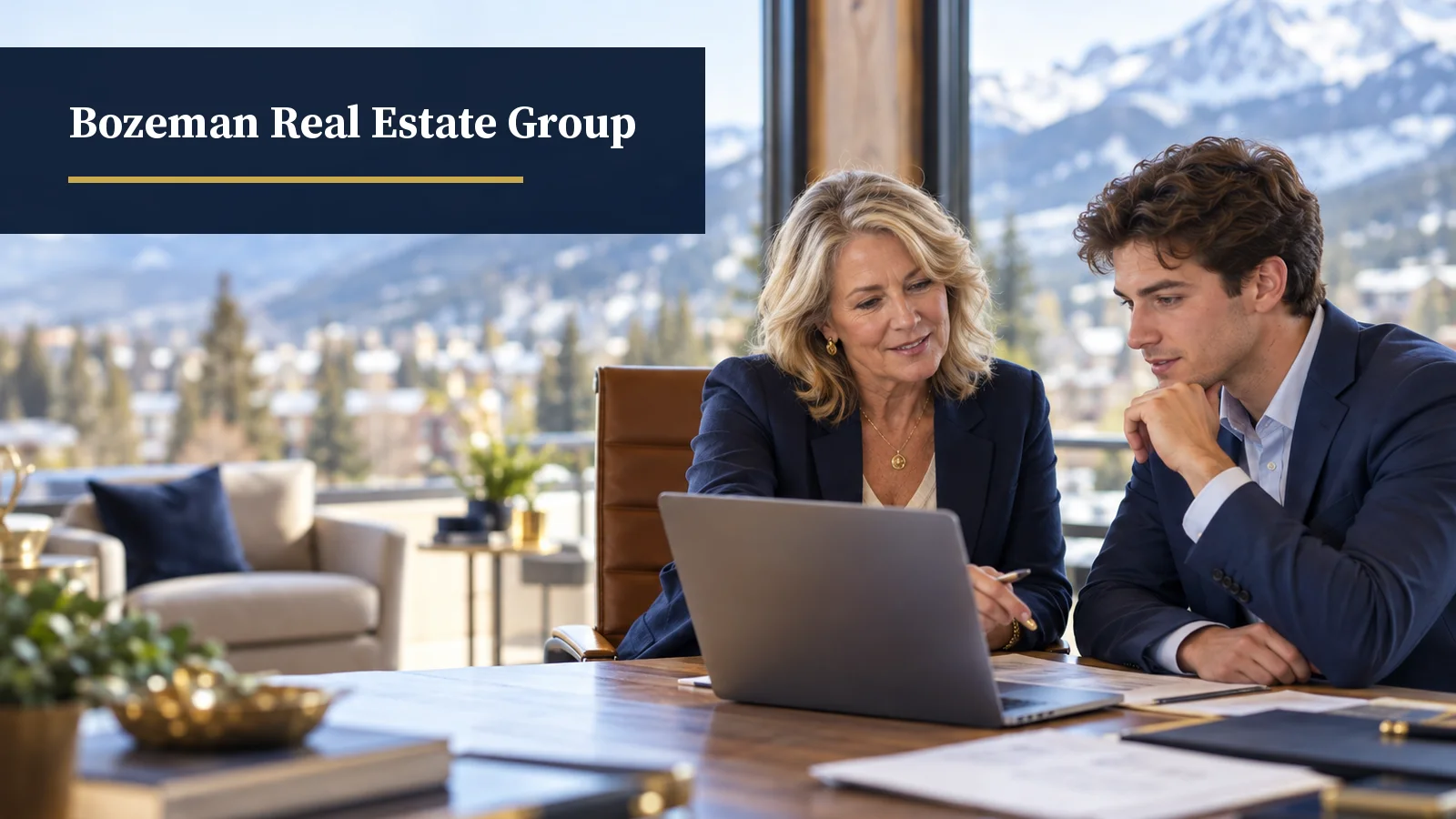Illustrative AI-generated scene for the Bozeman Real Estate Group case study