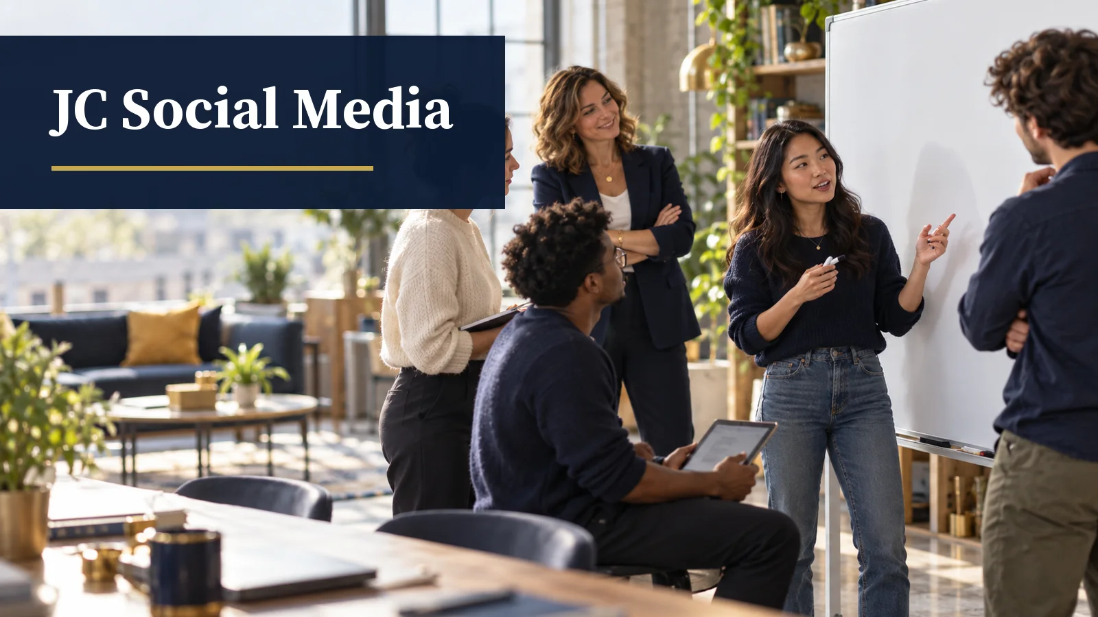 Illustrative AI-generated scene for the JC Social Media case study