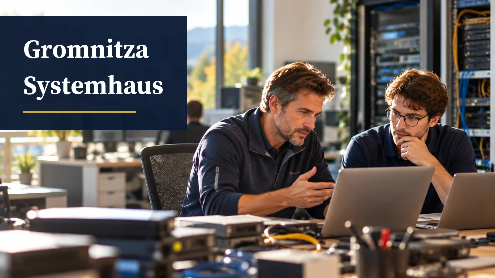Illustrative AI-generated scene for the Gromnitza Systemhaus GmbH case study