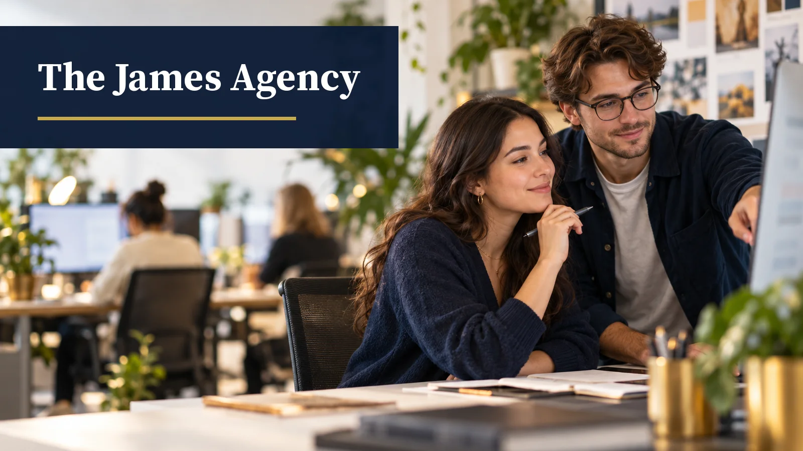 Illustrative AI-generated scene for the The James Agency case study