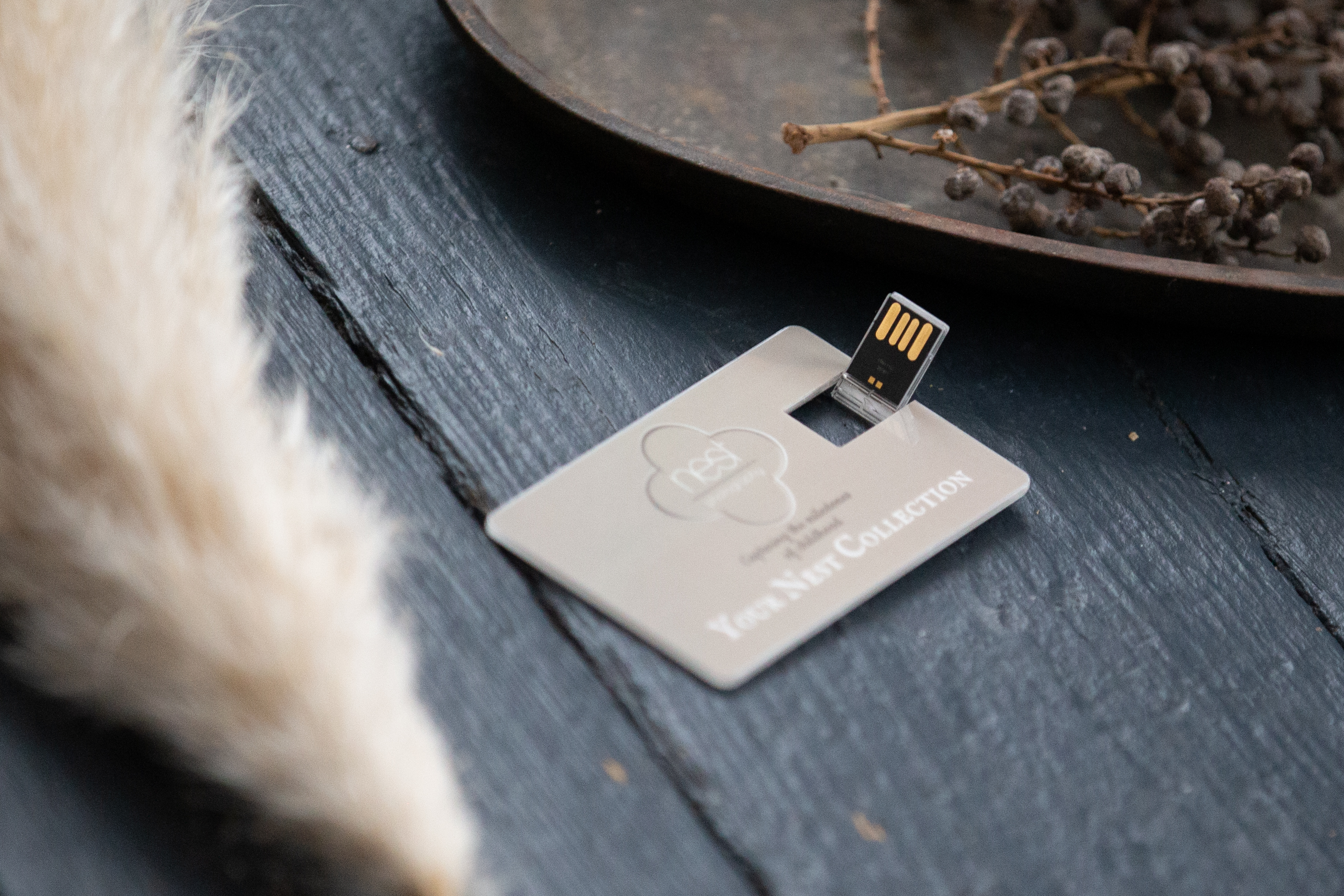 Elegant branded USB for secure photo storage and sharing