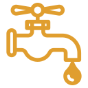 Leaking faucet plumbing repair warning sign for homeowners