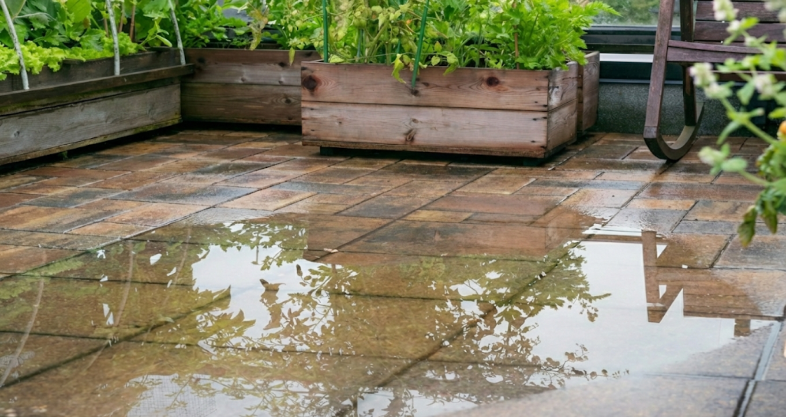 Patio drainage problems Houston standing water