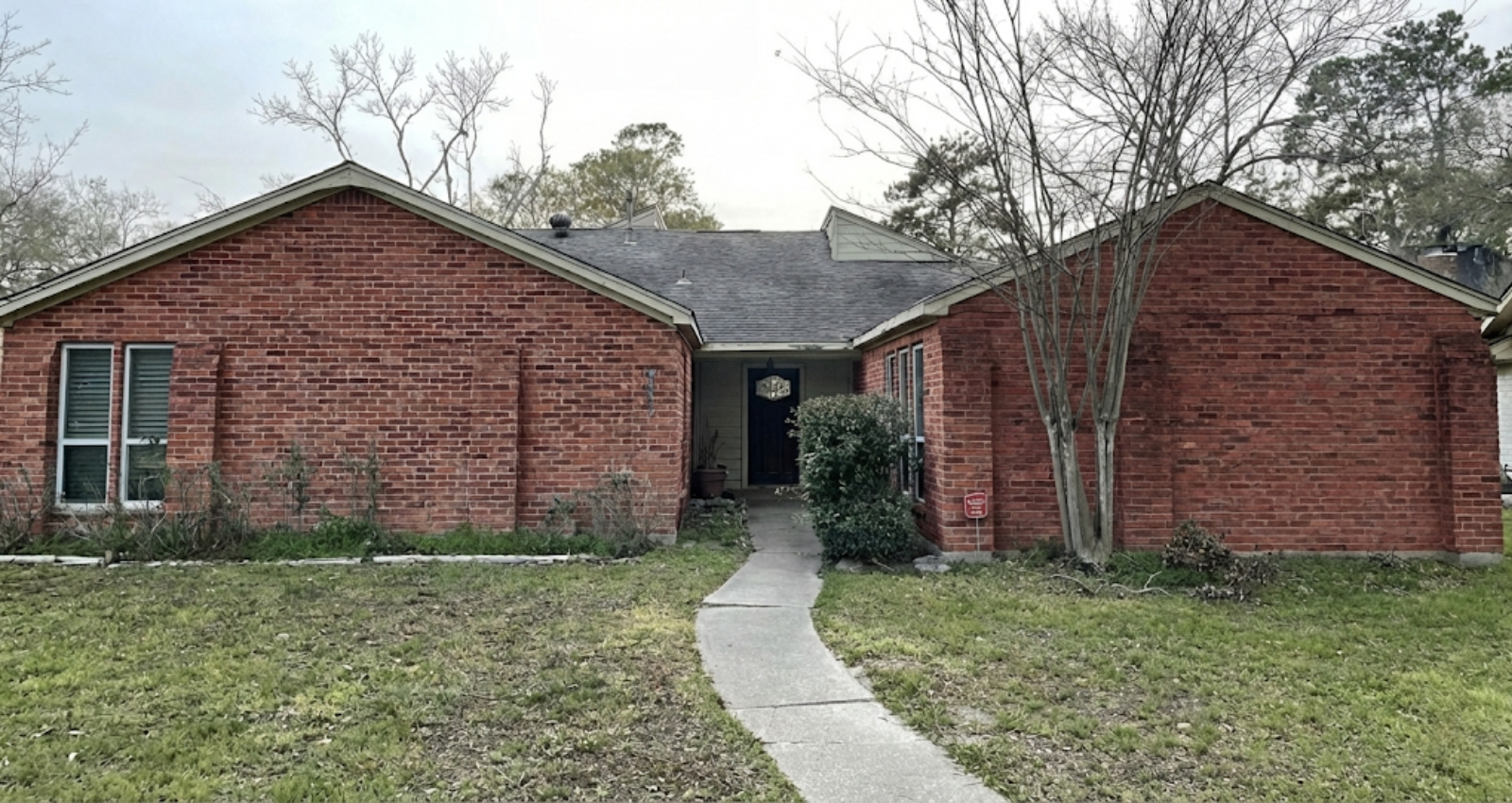 Poor curb appeal Houston landscape transformation