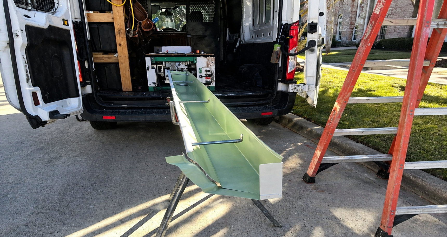 Seamless Gutter and Downspout System