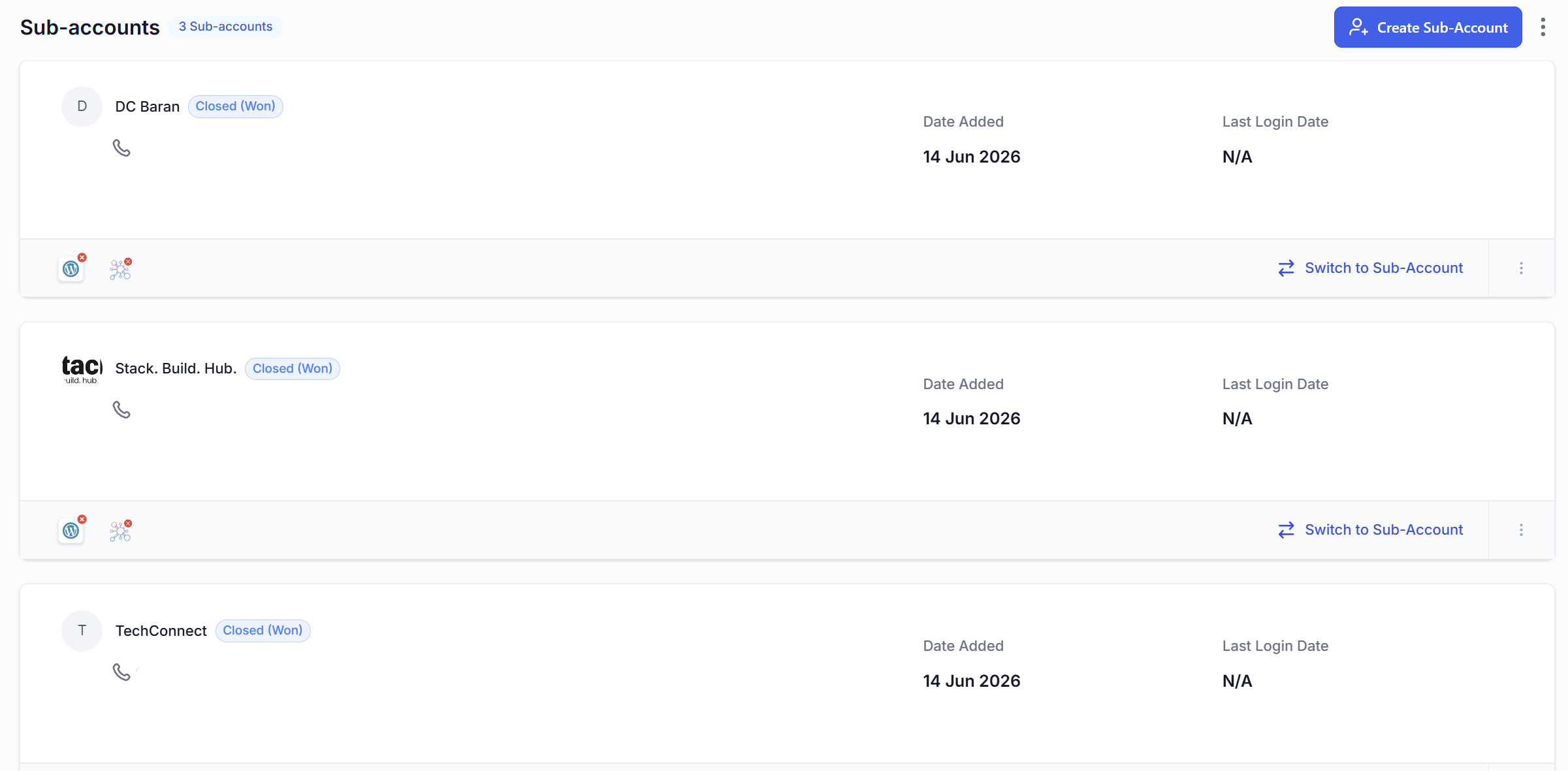 GoHighLevel Starter plan sub-accounts GoHighLevel Starter plan sub-accounts