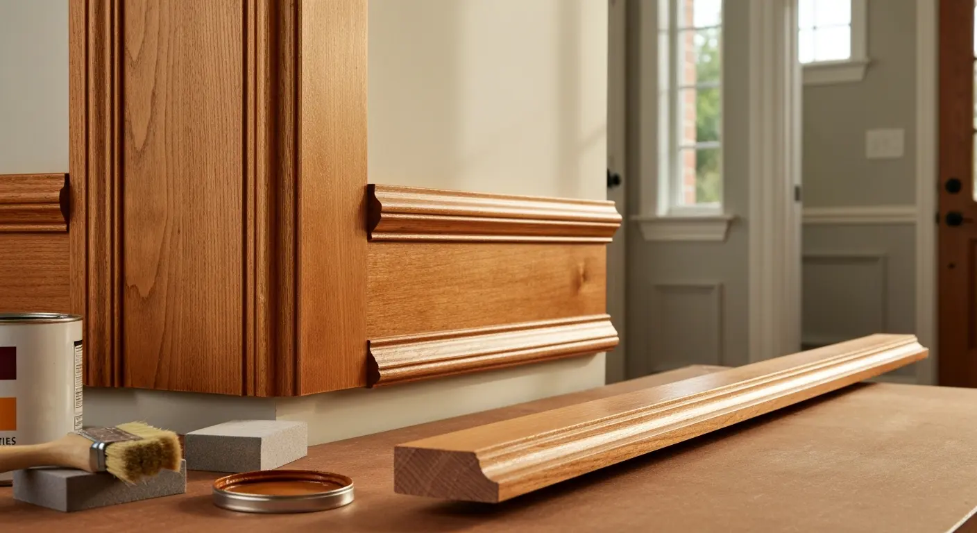 Wood repair and stain finishing