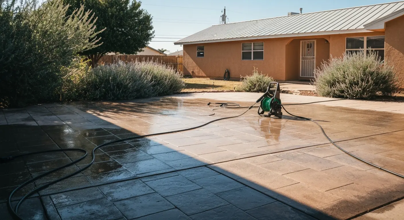 Patio cleaning project