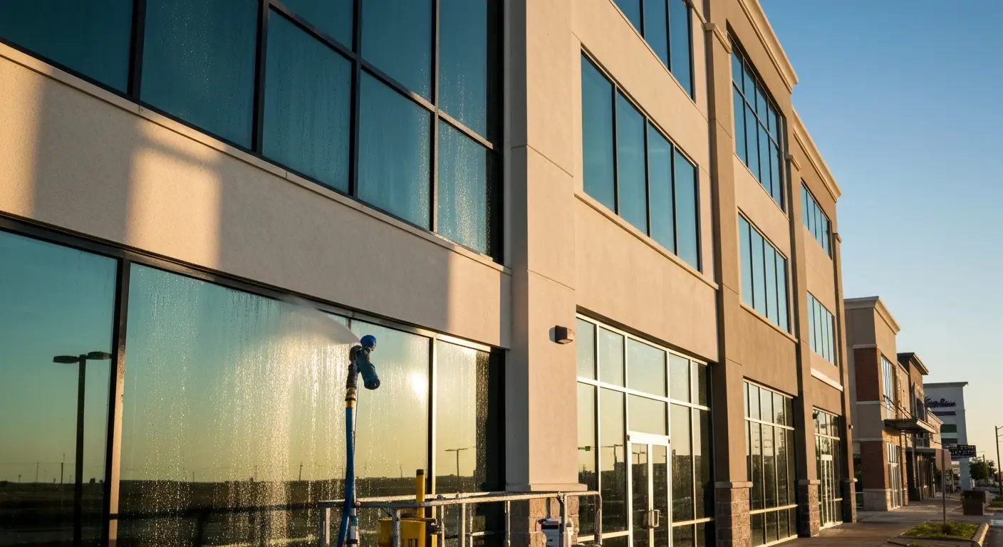 Building exterior cleaning