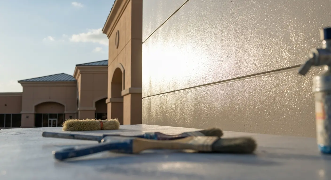 Structure coating on building