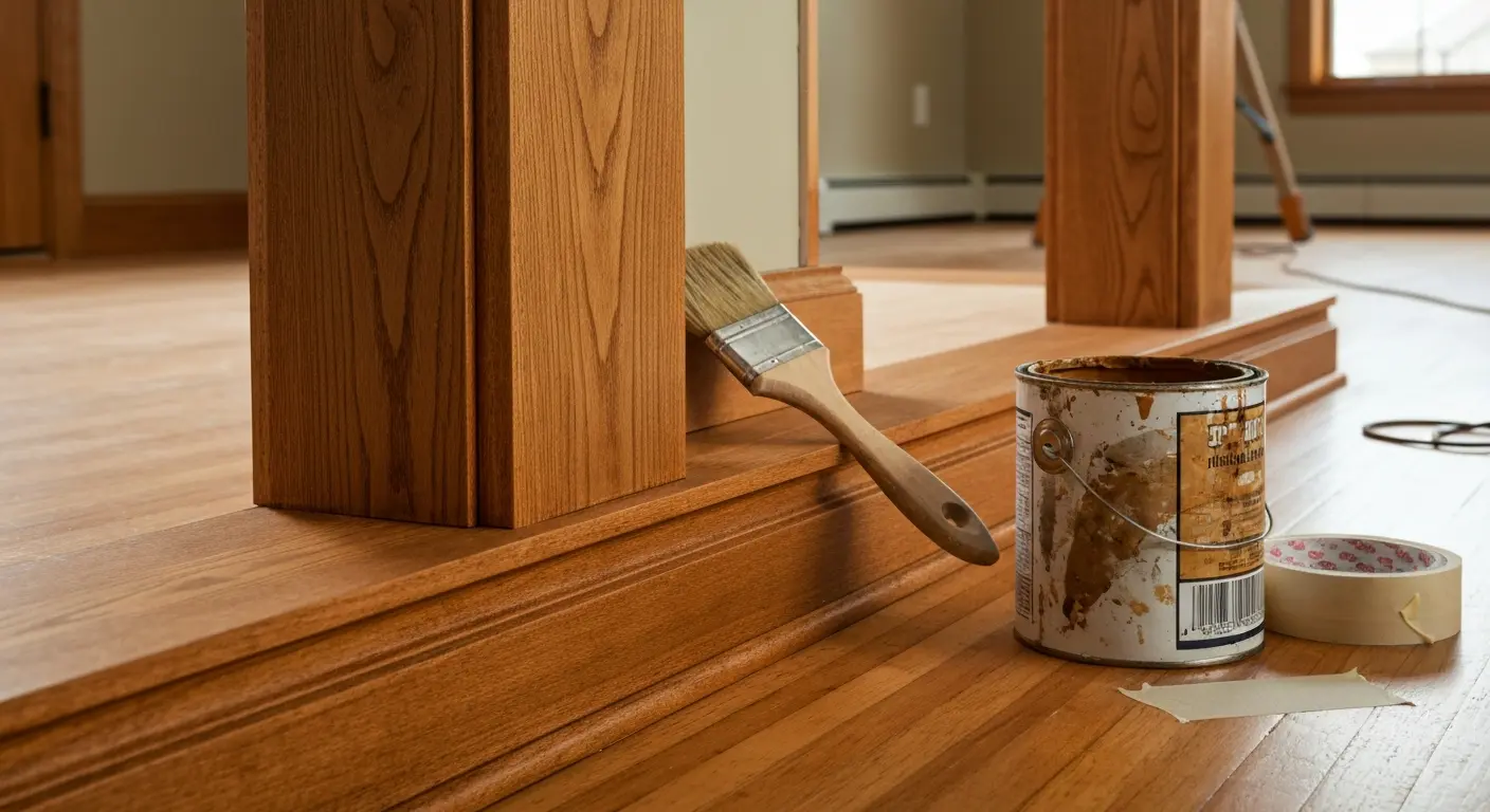 Wood repair and staining