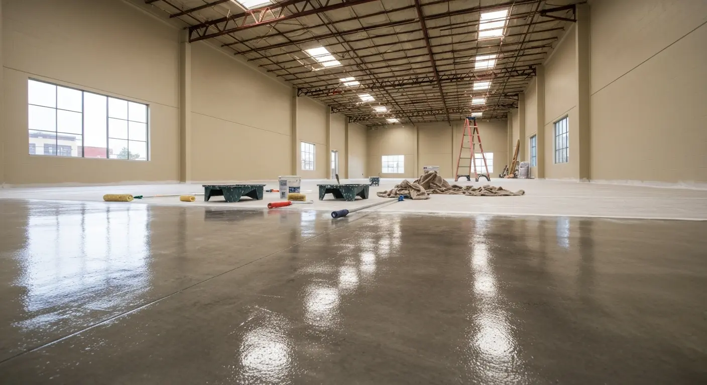 Warehouse interior painting