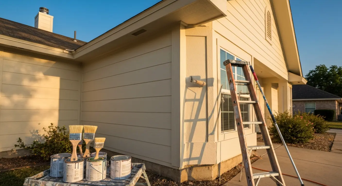 Exterior painting project in Pharr