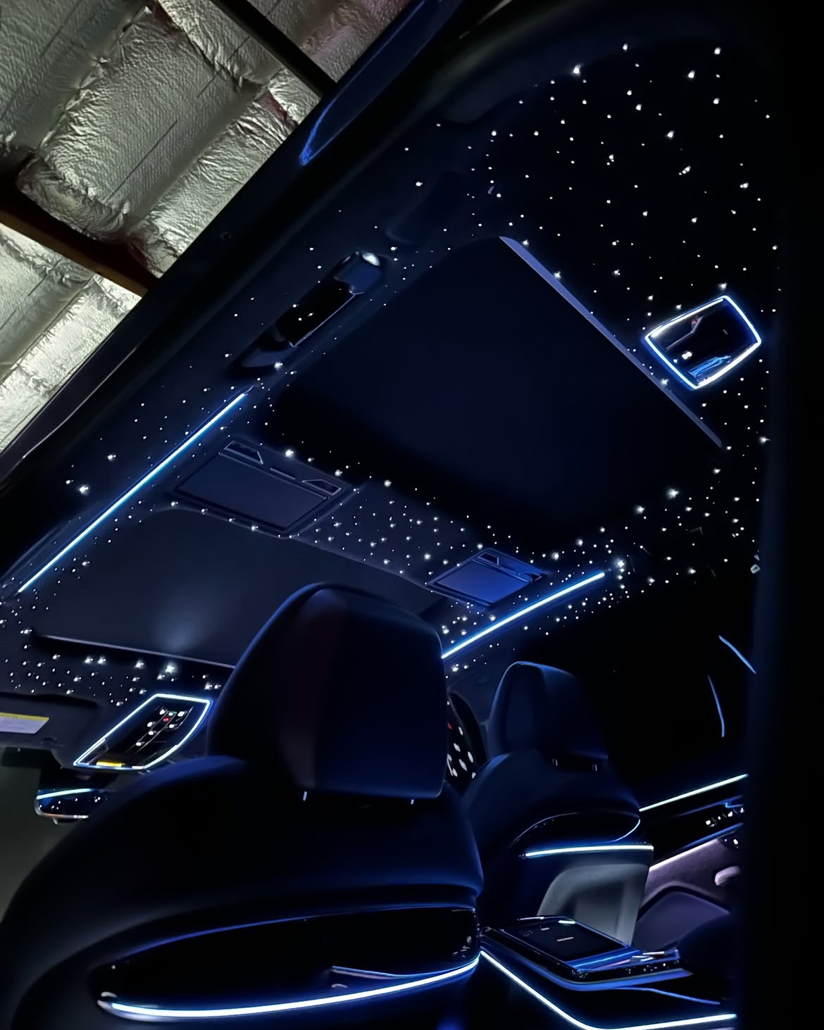 Starlight headliner installed by Interstellar Interiors