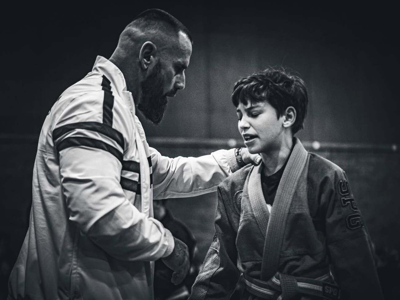 Coach Seb with young competitor