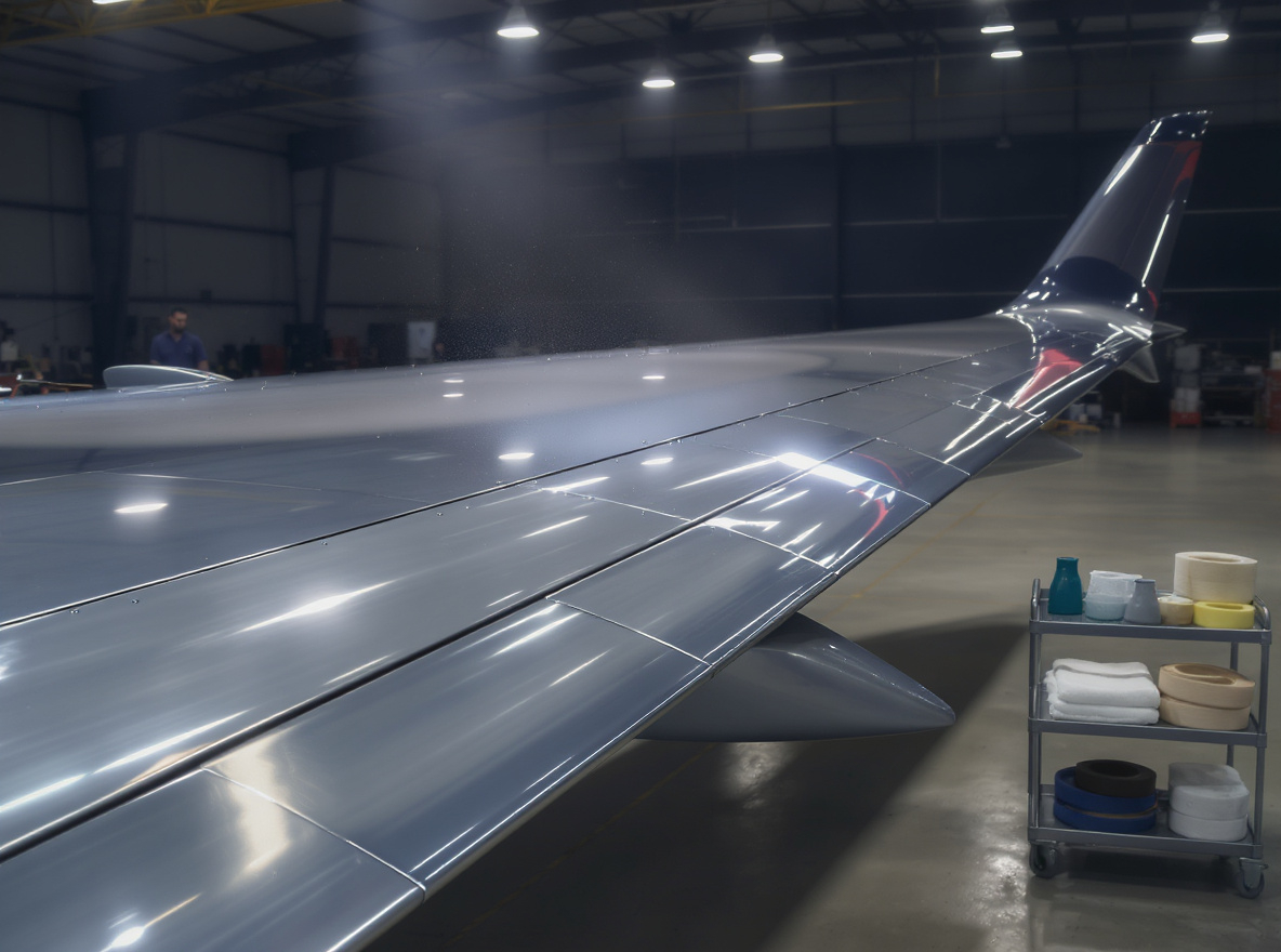 Aircraft brightwork polishing — leading edge and engine inlet metal polish service by My Detail Guys Fort Worth