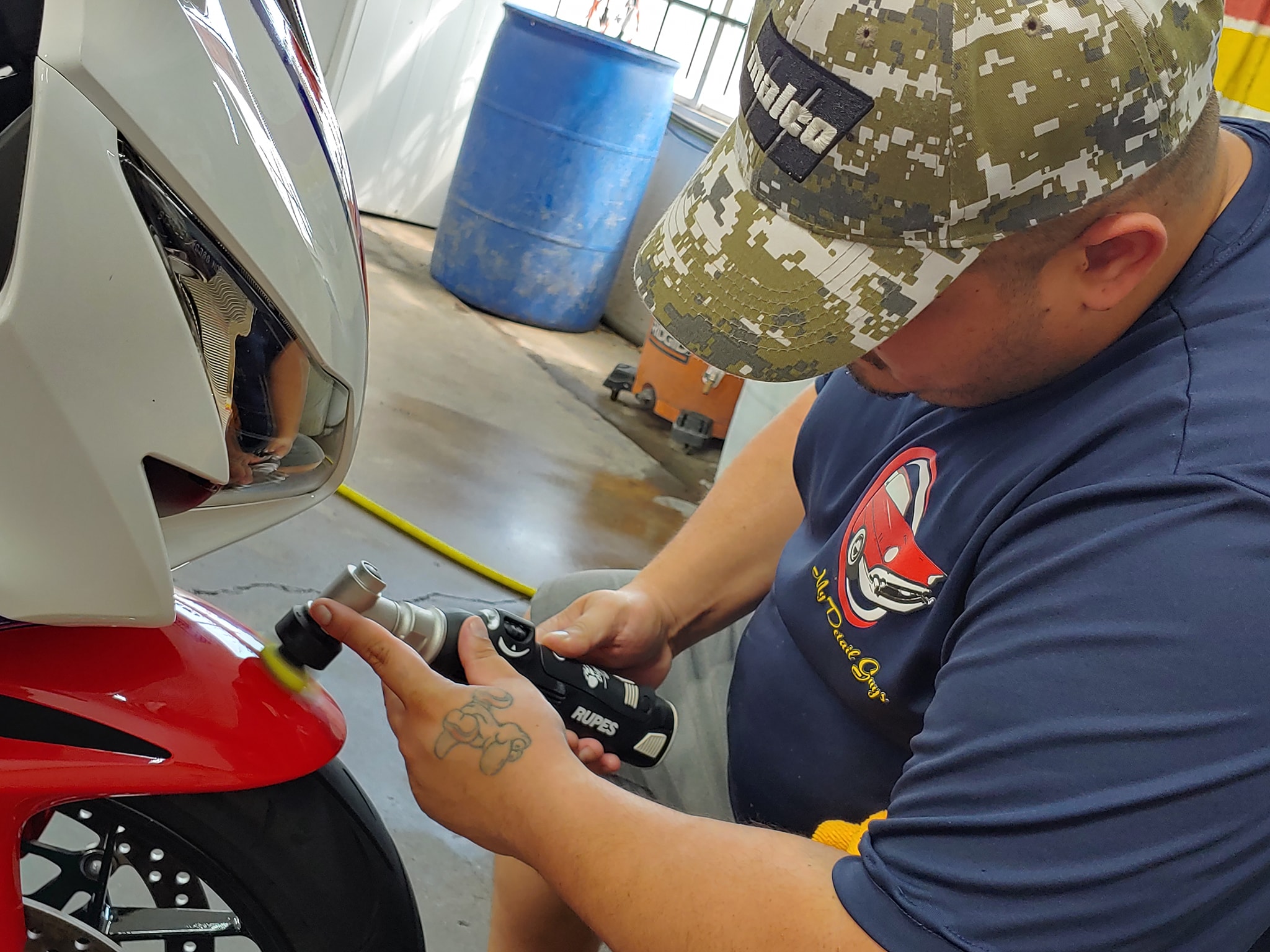 Motorcycle detailing — chrome polishing and engine cleaning by My Detail Guys Fort Worth
