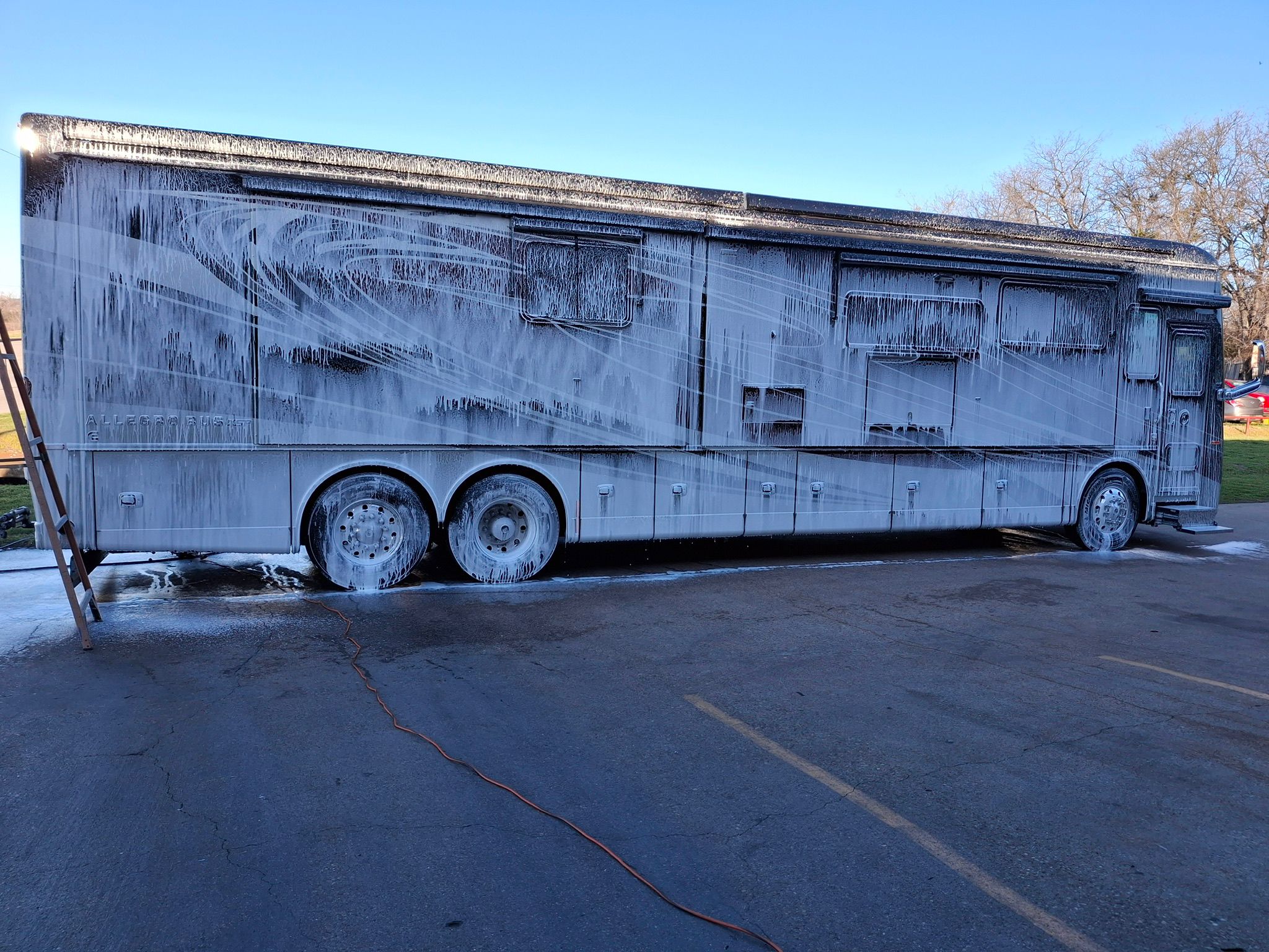 RV detailing — exterior wash and oxidation removal by My Detail Guys Fort Worth