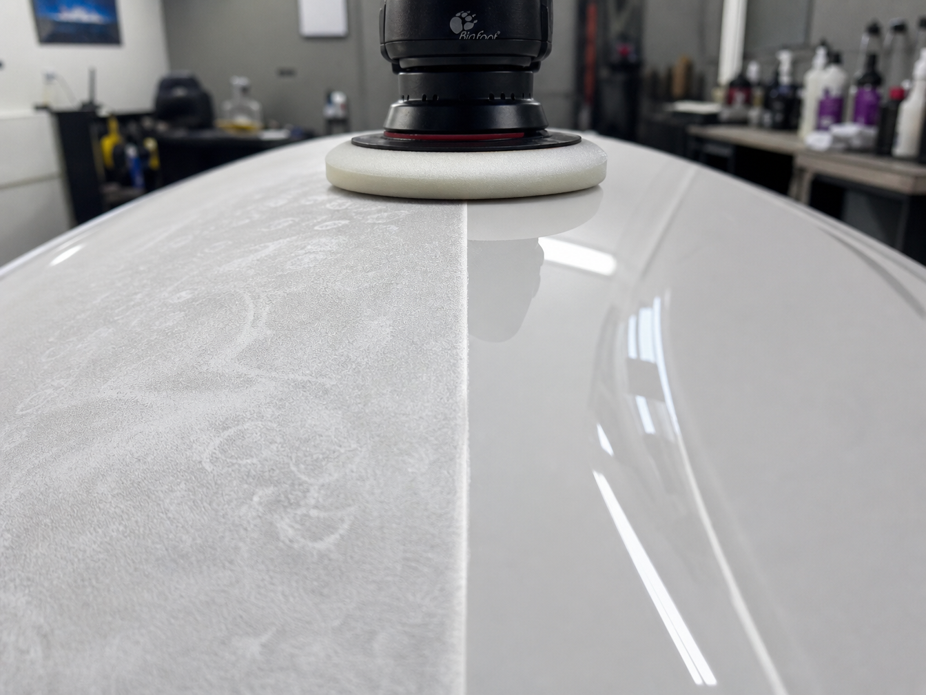 Gelcoat oxidation removal and hull restoration — My Detail Guys Fort Worth